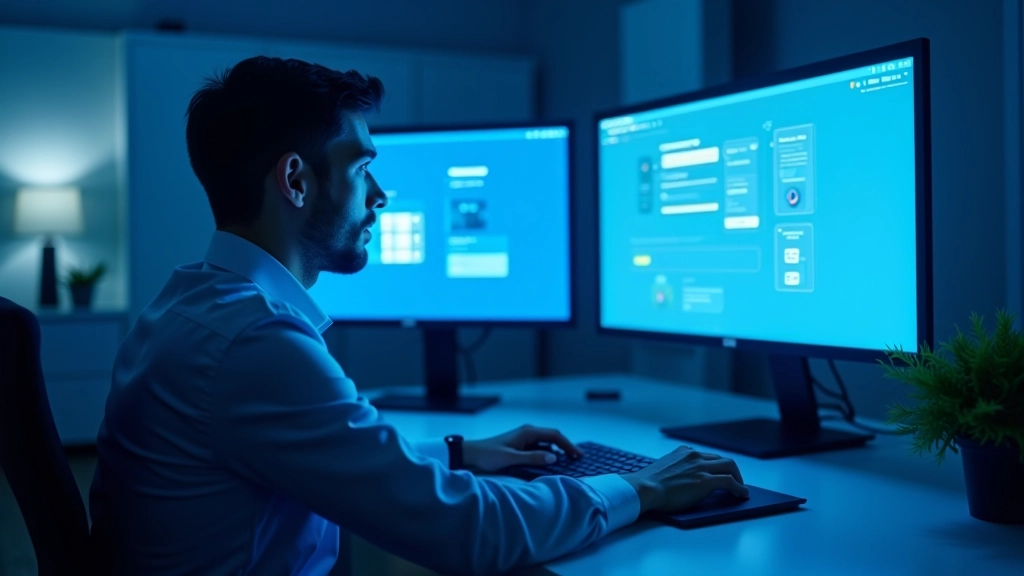 Profissional configurando acesso remoto seguro em múltiplos dispositivos