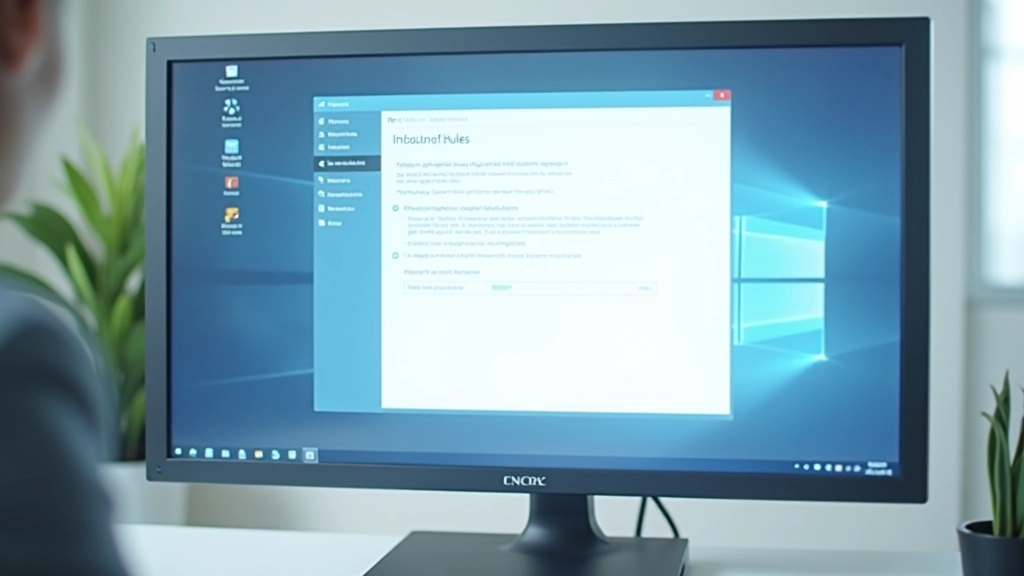 Firewall do Windows com regras de entrada configuradas para Remote Desktop Protocol na porta 3389